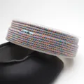 Multicolor 1.5mm-2.0mm twisted cotton cord with gold thread for DIY jewelry making - Approximately 0.8mm / 15# (Pink Blue Gold Mix)