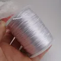 Gros plan sur le cordon de nœud chinois violet clair taille 7 pour le tressage de bracelets DIY - No. 7 (Environ 1.2MM) / Blanc