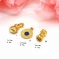 Ensemble de trois pendentifs en or de sable aux formes lotus et gourde pour bijoux DIY - Pendentif Gourde en Strass (11#)