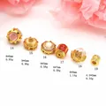 Collection de breloques lotus et cristal dorées avec zircon pour bracelets de bijoux DIY - Style de Motif Bagua (14#)