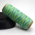 Bobine de cordon ciré de 0,5 mm en vert et bleu pour la fabrication de bijoux DIY - Espace Teint Vert Bleu Jaune (C27)