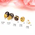 Gold-plated lotus beads and Dzi pendants for various DIY jewelry making projects - Decorative Bead Style (20#)