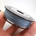Close-up detail of 0.85mm metallic blue jade thread for DIY jewelry making and braiding - Approximately 0.8mm / Lake Blue
