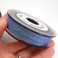 Close-up of 0.85mm blue iridescent jade thread spool for DIY jewelry making - Approximately 0.8mm / Cyan Blue