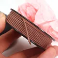 High-quality 1.5mm brown metallic Mambo cord with gold thread for DIY jewelry making - Approx. 1.5MM / Dusty Pink
