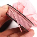 Durable pink braided cord with gold metallic thread for DIY jewelry making and crafts. - Approx. 1.5MM / Light Pink