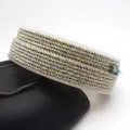 Handmade grey cotton jewelry cord with gold glitter thread, 1.5mm-2.0mm for DIY - Approximately 0.8mm / 22# (Gray & Gold Mixed)