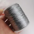 Cordon en nylon satiné argenté de 1,5 mm pour le tissage de bracelets - No. 7 (Environ 1.2MM) / Gris