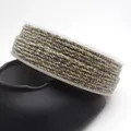 1.5mm gray and gold mixed color hand-twisted cotton rope for DIY jewelry making crafts - Approximately 0.8mm / 23# (Gray, Yellow & Gold Mixed)
