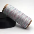 Cordon teint de 0,5 mm à motif étoilé multicolore avec paillettes dorées pour DIY - Rose Bleu Blanc Or Pailleté Teint à l'Espace (C121)