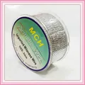 Detail view of 2.0mm silver Milan cord spool for DIY jewelry making and crafts - 2mm / Silver
