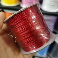 Deep red waxed cord roll for DIY jewelry necklaces and bracelets making - 0.5mm / Dark Red