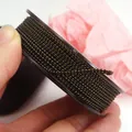 Black and gold 1.5mm braided high-density mambo cord for DIY jewelry making on a spool. - Approx. 1.5MM / Black