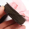 Premium gold metallic woven Mambo cord for DIY jewelry bracelets and necklaces, 1-1.5mm thickness. - Approx. 1.5MM / Dark Coffee