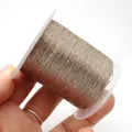 Metallic gold embroidery thread on transparent spool for DIY jewelry making and tassel weaving - 3 Strands (0.2mm/150m) / Champagne