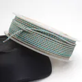 Premium 1.5mm light blue and gold dragon pattern braided cord for DIY jewelry necklaces - Blue and Brown Dragon Cord (36#) / 1.5mm (10 Meters Per Roll)