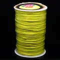 Bright yellow No. 6 Korean silk cord spool for DIY jewelry braiding and Chinese knots. - No. 5 (Approx 2.5mm) / Yellow
