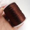 Cordon de satin marron foncé premium taille 7 sur bobine pour le tissage de bijoux DIY et artisanat - No. 7 (Environ 1.2MM) / Café