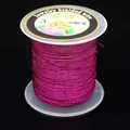 3-ply magenta metallic braided wire spool for DIY jewelry making and decorative tassels - 3 Strands (0.2mm/150m) / Rose Red
