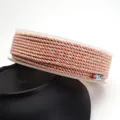 Durable multicolor cotton cord with gold thread for DIY necklace and bracelet jewelry making - Approximately 0.8mm / No. 32 (Pink White Gold Mixed)