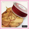 High-quality 1mm dark red metallic jade cord thread for DIY necklace jewelry weaving projects - 1mm / Red (1001#)