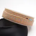 Premium colorful hand-twisted cotton cord with gold thread for DIY jewelry making - Approximately 0.8mm / No. 33 (Orange Red Gray Gold Mixed)