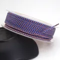 Durable 1.5mm blue and pink braided dragon pattern jewelry cord for DIY bracelet making - Blue and Rose Gold Dragon Cord (41#) / 1.5mm (10 Meters/Roll)