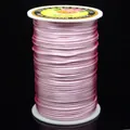 Fil de satin rose tressé pour bijoux et bricolage sur bobine - N° 5 (Environ 2,5 mm) / Rose Clair