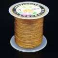 Golden metallic braided jewelry wire for DIY bracelet and tassel crafts - 12 Strands (0.8mm/45m) / Tan