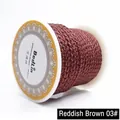 Professional red coffee 2.5mm dragon pattern woven cord for DIY jewelry making on spool - 2.5mm / Red Coffee 03#