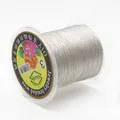 Silver metallic 3-strand braided wire spool for DIY jewelry making and craft projects - 12 Strands (0.8mm/45m) / Silver