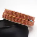 Pink and gold mixed hand-twisted cotton cord for DIY jewelry making, 2mm thick - Approximately 0.8mm / Pink Gold Mix (36)