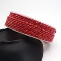 Red hand-twisted cotton rope with gold wire for DIY jewelry necklaces and bracelets - Approximately 0.8mm / Dark Red with Gold Thread (37)