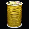 Cordon en soie jaune vif pour le tressage de bijoux et les nœuds chinois faits main - N° 5 (Environ 2,5 mm) / Jaune Terre Pâle