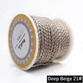 Premium 2.5mm dragon pattern braided nylon cord in dark beige for DIY jewelry making - 2.5mm / 13 Meters/Pack / Deep Cream 21#