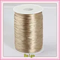Cordon de soie coréen n° 5 beige premium pour la fabrication de bijoux DIY et le tressage - N° 5 (Environ 2,5 mm) / Beige