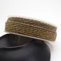 1.5mm-2.0mm gold-mixed hand-twisted cotton cord for DIY jewelry braiding - Approximately 0.8mm / 41# (Dark Gray Brown Gold Mix)