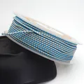 Blue and silver 1.5mm dragon pattern braided cord for jewelry making on white spool - Blue-Grey Dragon Cord (63#) / 1.5mm Diameter 10m/Roll