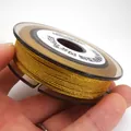 Premium golden 0.85mm metallic jewelry cord for DIY handcrafted bracelet braiding - Approximately 0.8mm / 06 True Gold