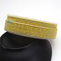 1.5mm-2.0mm yellow and grey twisted cotton cord with gold metallic thread for DIY jewelry - Approximately 0.8mm / 44# (Yellow Gray Gold Mix)