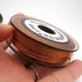 0.85mm high-quality metallic bronze beading cord on a spool for DIY bracelet weaving - Approximately 0.8mm / Autumn Orange
