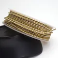 1.5mm dragon pattern braided cord for jewelry making, gold and white variant on spool - 1.5mm / Gold and White Dragon Cord (58#) / 10 Meters Per Roll / Gold and White (58#)