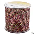 Colorful 3mm braided cord with twill pattern for DIY bracelet and necklace making - 3mm / No.02