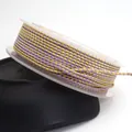 Premium 1.5mm purple and gold braided dragon cord for jewelry making and DIY crafts - 1.5mm / Purple and Gold Dragon Cord (76#) / 10 Meters Per Roll / Purple and Gold (76#)