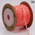 Professioneller dreisträngiger geflochtener Baumwollfaden in Orange und Weiß auf Spule - Orange Weiß Mix (3#) / 2.0x1.0mm / Mehrfarbig