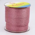 Roze 3mm gevlochten maïskoord touw voor doe-het-zelf kettingen en hanger sieraden maken - Ongeveer 3,0MM / Roze