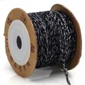 Black and silver 3-strand braided cotton cord for DIY jewelry, tassels and crafts - Black Silver Mix (6#) / 2.0x1.0mm / Multicolor