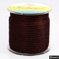 3mm donkerbruin gevlochten maïstouw voor DIY sieraden maken - Ongeveer 3,0MM / Bruin