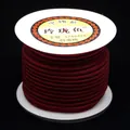 Wine red 3mm/4mm braided cord for DIY necklace and jewelry making on white spool - Wine Red