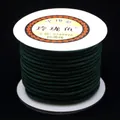 Detailed view of dark green 3mm braided cord for DIY necklace and bracelet crafting. - Dark Green